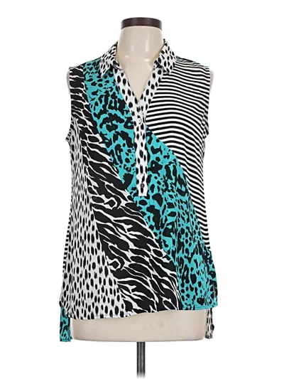 Pre-owned Alfani Sleeveless Blouse In Blue