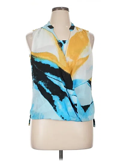 Pre-owned Alfani Sleeveless Blouse In Blue