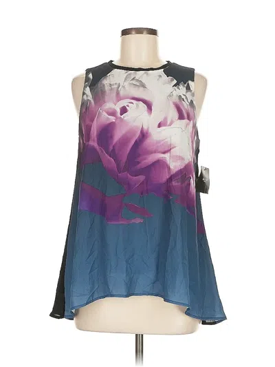 Pre-owned Alfani Sleeveless Blouse In Blue