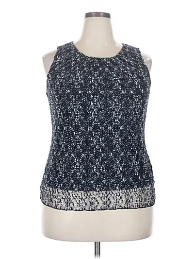Pre-owned Alfani Sleeveless Blouse In Blue