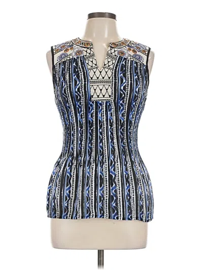 Pre-owned Alfani Sleeveless Blouse In Blue
