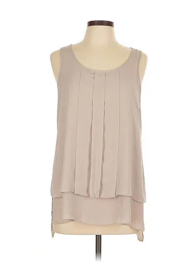 Pre-owned Alfani Sleeveless Blouse In Brown