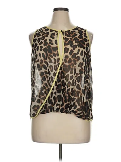 Pre-owned Alfani Sleeveless Blouse In Brown