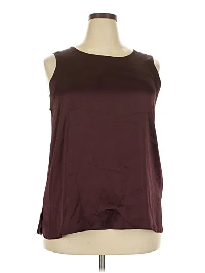 Pre-owned Alfani Sleeveless Blouse In Burgundy