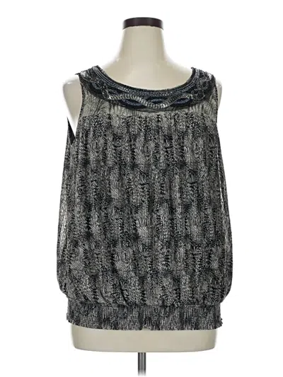 Pre-owned Alfani Sleeveless Blouse In Gray