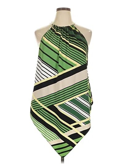 Pre-owned Alfani Sleeveless Blouse In Green