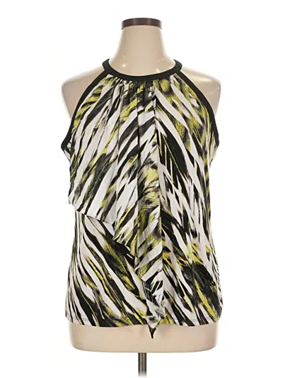 Pre-owned Alfani Sleeveless Blouse In Green