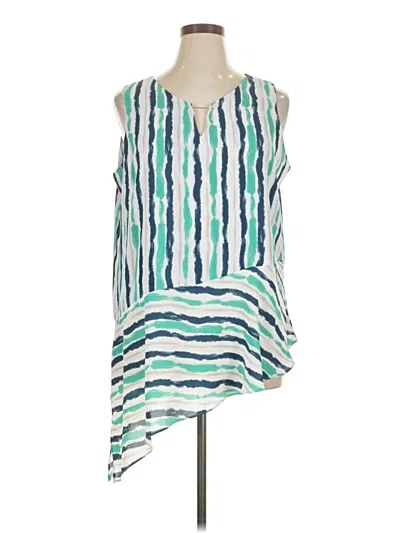 Pre-owned Alfani Sleeveless Blouse In Green