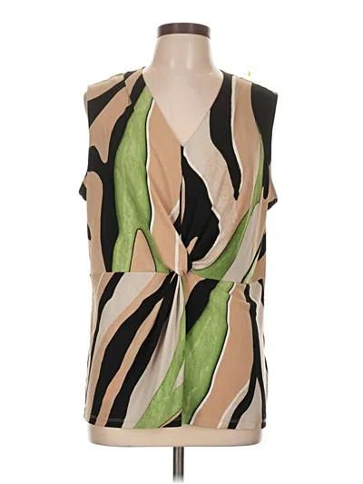 Pre-owned Alfani Sleeveless Blouse In Green