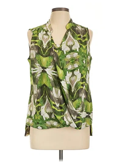 Pre-owned Alfani Sleeveless Blouse In Green
