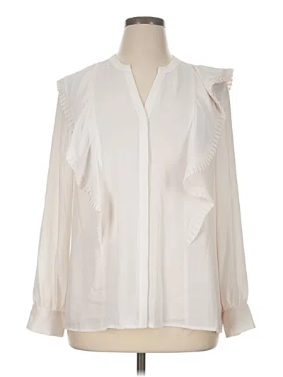 Pre-owned Alfani Sleeveless Blouse In Ivory