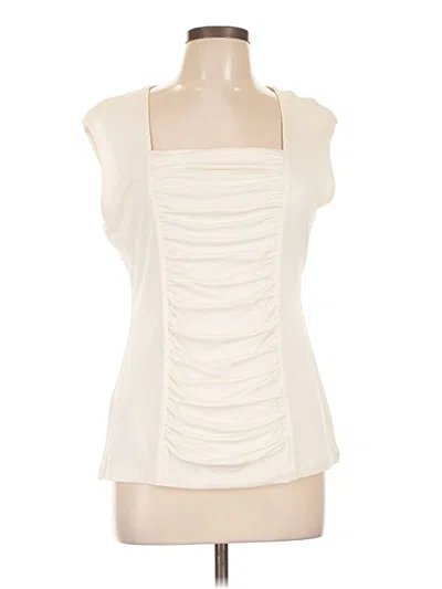 Pre-owned Alfani Sleeveless Blouse In Ivory