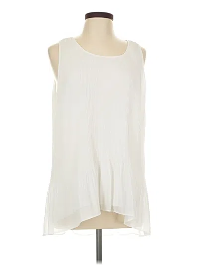 Pre-owned Alfani Sleeveless Blouse In Ivory