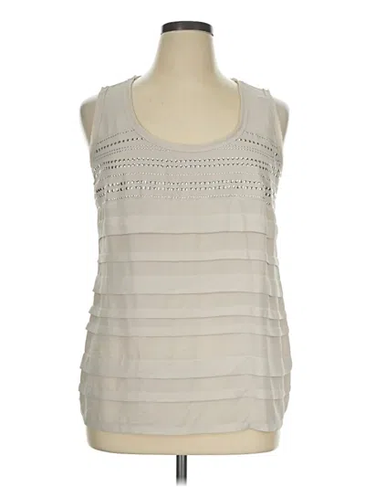 Pre-owned Alfani Sleeveless Blouse In Ivory