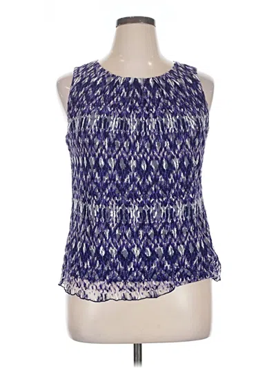 Pre-owned Alfani Sleeveless Blouse In Purple