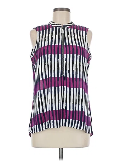 Pre-owned Alfani Sleeveless Blouse In Purple
