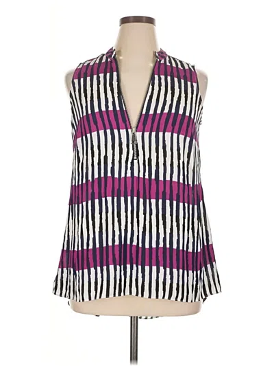 Pre-owned Alfani Sleeveless Blouse In Purple