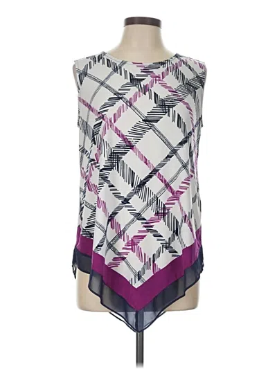 Pre-owned Alfani Sleeveless Blouse In Purple