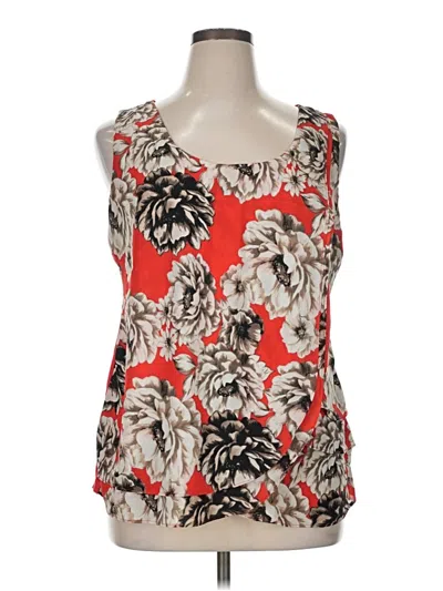 Pre-owned Alfani Sleeveless Blouse In Red
