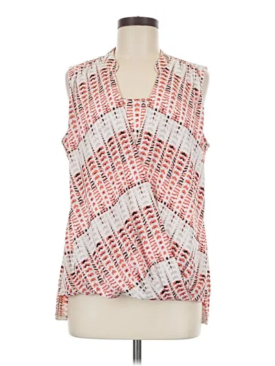 Pre-owned Alfani Sleeveless Blouse In Red