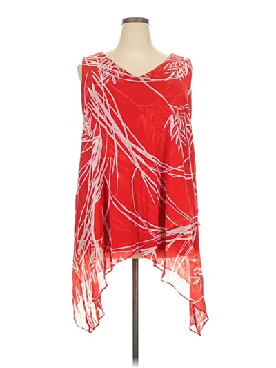 Pre-owned Alfani Sleeveless Blouse In Red