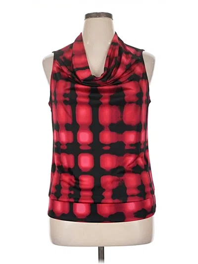 Pre-owned Alfani Sleeveless Blouse In Red