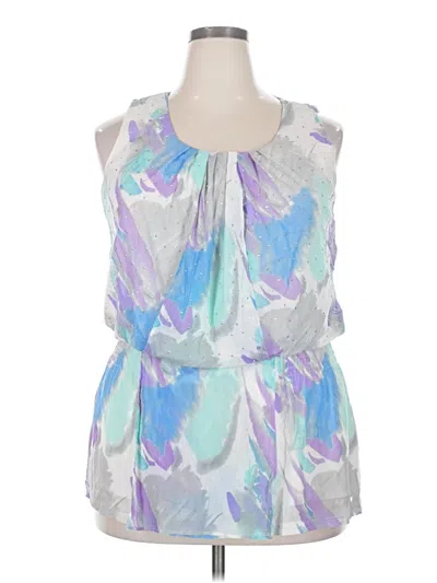 Pre-owned Alfani Sleeveless Blouse In Silver