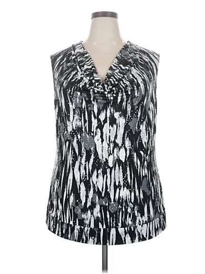 Pre-owned Alfani Sleeveless Blouse In Silver