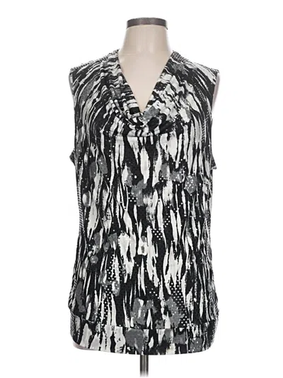 Pre-owned Alfani Sleeveless Blouse In Silver