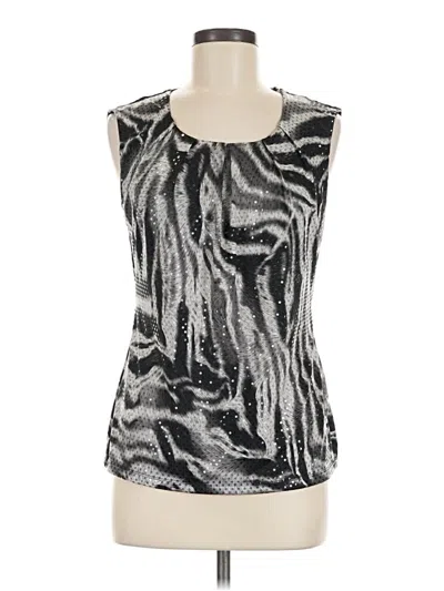 Pre-owned Alfani Sleeveless Blouse In Silver