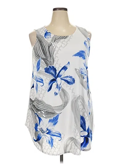 Pre-owned Alfani Sleeveless Blouse In Silver