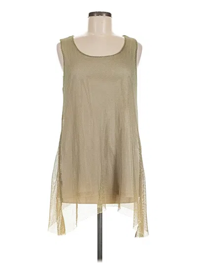 Pre-owned Alfani Sleeveless Blouse In Tan