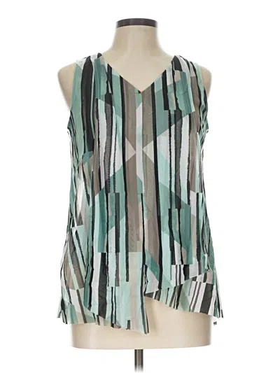 Pre-owned Alfani Sleeveless Blouse In Teal