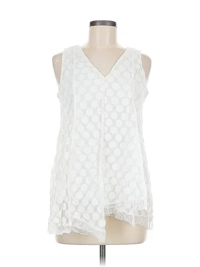 Pre-owned Alfani Sleeveless Blouse In White