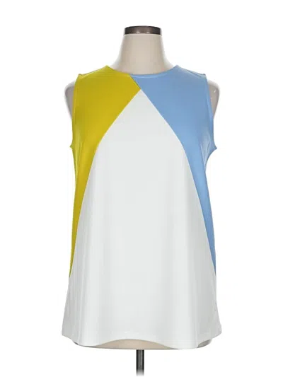 Pre-owned Alfani Sleeveless Blouse In White