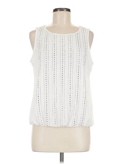 Pre-owned Alfani Sleeveless Blouse In White