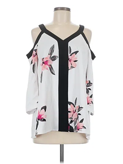 Pre-owned Alfani Sleeveless Blouse In White