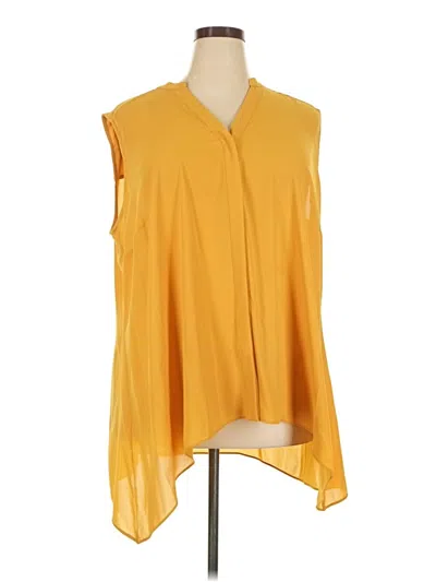 Alfani Sleeveless Blouse In Yellow