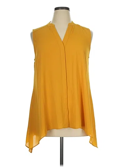 Pre-owned Alfani Sleeveless Blouse In Yellow