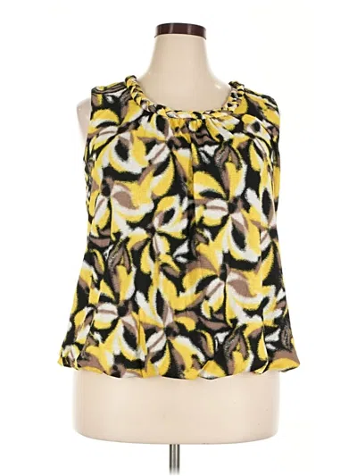 Pre-owned Alfani Sleeveless Blouse In Yellow