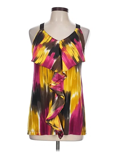 Pre-owned Alfani Sleeveless Blouse In Yellow