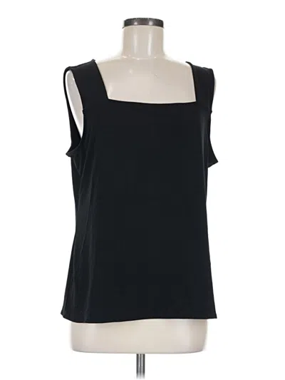Pre-owned Alfani Sleeveless Top Black Square Neckline Tops