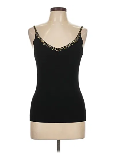 Alfani Sleeveless Top Black Sweetheart Neckline Tops