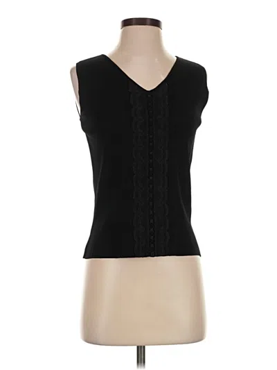 Pre-owned Alfani Sleeveless Top Black V-neck Tops