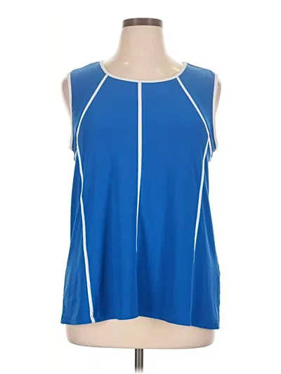 Pre-owned Alfani Sleeveless Top Blue Halter Neckline Tops