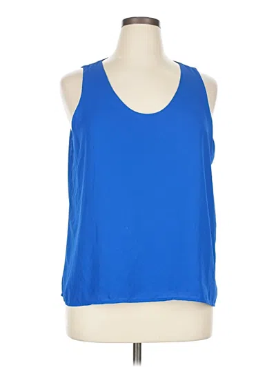 Pre-owned Alfani Sleeveless Top Blue Scoop Neck Tops