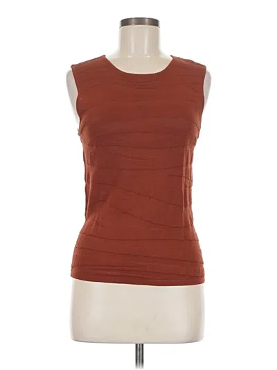 Pre-owned Alfani Sleeveless Top Brown Boatneck Tops