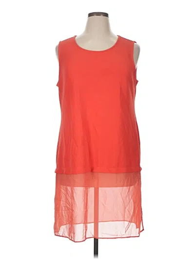 Pre-owned Alfani Sleeveless Top Red Scoop Neck Tops