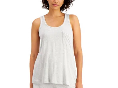 Alfani Solid Tank Top In Gray In White