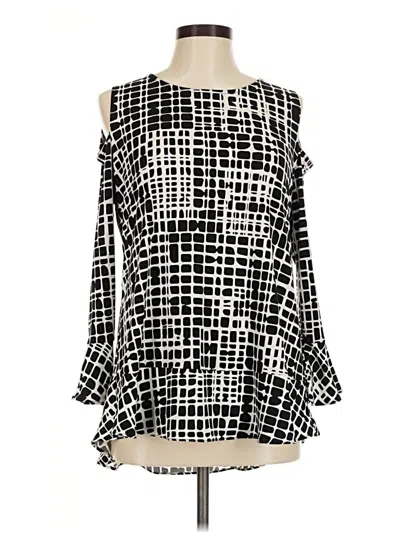 Pre-owned Alfani Tank Top Black Cold Shoulder Neckline Tops